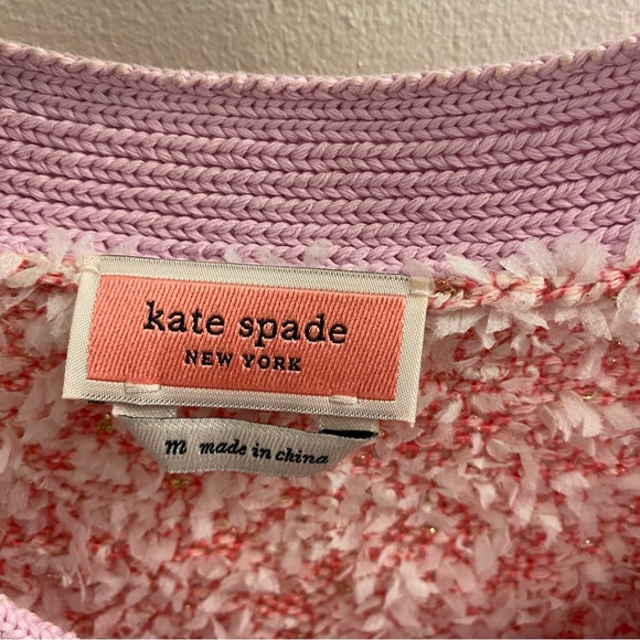 Kate Spade Knit Tweed Cardigan Size Medium As Seen On TV Show Riverdale - Picture 6 of 9